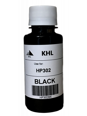 HP 302 BK inkt 100 ml zwart huismerk HP302XLBK100-KHL